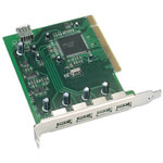 Scan 5 Port PCI USB2 Card NEC Chipset PC/MAC OSX Compatible Hi-End