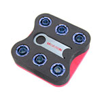 6PK Monsoon 62476 ID 1/2" OD 3/4" Compression Fitting Straight - Blue