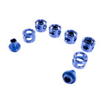 6PK Monsoon 62476 ID 1/2" OD 3/4" Compression Fitting Straight - Blue