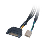 AK-CBFA06-30 PWM fan splitter cable for 3 fans from 1 PWM port powered by SATA
