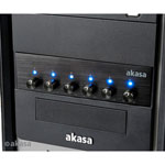 Black Aluminium Fan Controller for 5.25" front bay supporting 6 fans