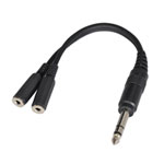 Stagg 10cm Jack(M) to 2xMiniJack(F) Mono Cable