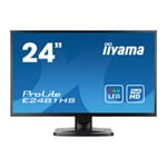 Iiyama 24" ProLite E2481HS-B1 Slim Bezel LED Monitor Full HD with HDMI/DVI Fast 2ms