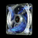 14cm blue LED fan with temperature sensor control from Enermax - UCEV14