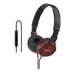 Sony DR-ZX301IP Headphones Red with In Line Microphone