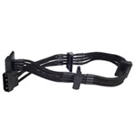 Silverstone 30cm Molex 4-pin to SATA Extension Power Cable - Black