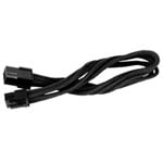 Silverstone 25cm 6-pin to 6-pin Braided Extension Power Cable - Black