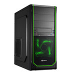 Sharkoon VS3-V Black/Green Mid Tower Case with USB 3.0 No PSU
