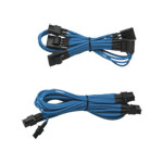 Individually Sleeved PSU DC Cable Kit,Type 3 (Gen 2), for AXi, AX, HX, RM, TXM - BLUE
