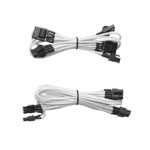 Individually Sleeved PSU DC Cable Kit,Type 3 (Gen 2), for AXi, AX, HX, RM, TXM - WHITE