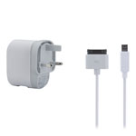 Belkin F8Z597UK03 Dual USB Fast Wall Charger for Phones Tablets with 30pin Apple & Mini USB Cables
