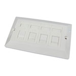 Xclio Dual Gang Quad Port Cat 5/6 Faceplate