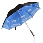 Multi Colour LED Blue Skies Umbrella