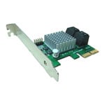 Low Profile 4 Port SATA 3 Internal PCIe Adapter card Lycom PE-120 AHCI