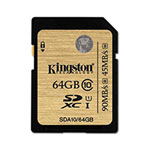 64GB Kingston SDXC Memory Card, Class 10, UHS-I Class 1 (U1), 60MB/s Read, 35MB/s Write 64GB Kingston SDXC Memory Card, Class 10, UHS-I Class 1 (U1), 60MB/s Read, 35MB/s Write