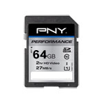 64GB PNY SDXC Memory Card, Class 10, UHS-I Class 1 (U1), 30MB/s Read, 27MB/s Write 64GB PNY SDXC Memory Card, Class 10, UHS-I Class 1 (U1), 30MB/s Read, 27MB/s Write