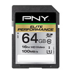 64GB PNY Elite Performance Secure Digital eXtended Capacity SDXC Class 10 UHS-1, 100MB/s 64GB PNY Elite Performance Secure Digital eXtended Capacity SDXC Class 10 UHS-1, 100MB/s