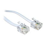 2m Scan Modem Cable, RJ11 6P4C (Male) to RJ11 6P4C (Male) - White   