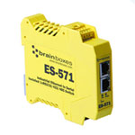 Brainboxes Isolated Industrial Ethernet to Serial 1xRS232/422/485 + Ethernet Switch