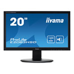 19.5" iiyama ProLite E2083HSD-B1 LED Monitor 1600x900, 5ms, 250cd/m² Brightness, D-Sub/DVI-D, Black 19.5" iiyama ProLite E2083HSD-B1 LED Monitor 1600x900, 5ms, 250cd/m² Brightness, D-Sub/DVI-D, Black