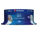 Verbatim 43811 25pcs Cakebox BD-R SL Datalife 25GB 6x Inkjet Printable