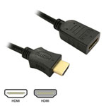 50cm Scan HDMI v1.4 Extension Cable - HDMI (Male) to HDMI (Female), 3D + Ethernet, Black 50cm Scan HDMI v1.4 Extension Cable - HDMI (Male) to HDMI (Female), 3D + Ethernet, Black