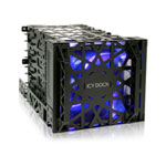 Icy Dock Black Vortex MB074SP-B 3.5" HDD 4 in 3 Module Cooler Cage