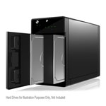 Dual Bay 3.5 inch HDD external Enclosure Box with JBOD from icybox IB-3620U3