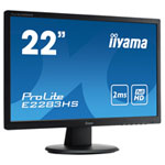 21.5" iiyama ProLite E2283HS Monitor, TN Panel, 1920x1080, 2ms, 250cd/m² Brightness, Speakers, D-Sub/DVI/HDMI, Black 21.5" iiyama ProLite E2283HS Monitor, TN Panel, 1920x1080, 2ms, 250cd/m² Brightness, Speakers, D-Sub/DVI/HDMI, Black