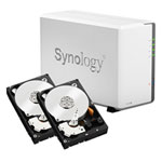 4TB (2x2TB WD Red) 2 Bay Synology DS215J NAS, Pre-tested & configured in RAID0 Stripe