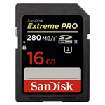 16GB SanDisk SDHC Memory Card, Class 10, UHS-II Class 3 (U3), 280MB/s Read, 250MB/s Write 16GB SanDisk SDHC Memory Card, Class 10, UHS-II Class 3 (U3), 280MB/s Read, 250MB/s Write