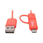 Adam Elements Pink Reversible 120cm Micro USB/Lightning Cable