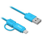 Adam Elements Blue Reversible 120cm Micro USB/Lightning Cable