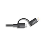 Adam Elements Black Reversible 20cm Micro USB/Lightning Cable
