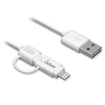 Adam Elements White Reversible 20cm Micro USB/Lightning Cable