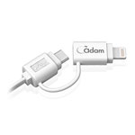 Adam Elements White Reversible 20cm Micro USB/Lightning Cable