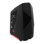 NZXT Noctis 450 Black/Red Mid Tower Case, with Side Window, 4x Fans Included, 8x Internal 3.5"/2.5" Drive Bays NZXT Noctis 450 Black/Red Mid Tower Case, with Side Window, 4x Fans Included, 8x Internal 3.5"/2.5" Drive Bays