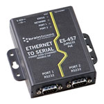 PoE RJ45 to Serial Adapter with 2 port RS232