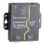 PoE RJ45 to Serial Adapter with 2 port RS232