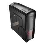 Aerocool Battle Hawk Windowed Black Mid Tower Gaming Case with USB 3.0, 1x 120mm Red LED Fan + 1x 120mm Fan Aerocool Battle Hawk Windowed Black Mid Tower Gaming Case with USB 3.0, 1x 120mm Red LED Fan + 1x 120mm Fan