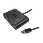 Newlink 4 Port USB 3.0 Black Powered Hub + PSU