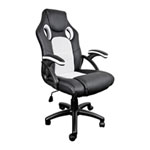 Neo Office Turborevs Racing Style Gaming Chair, 5 Point with Castors, Height Adjustable, Reclinable Back, White/Black Neo Office Turborevs Racing Style Gaming Chair, 5 Point with Castors, Height Adjustable, Reclinable Back, White/Black