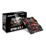 ASRock 970A-G/3.1, AMD 970, AM3+/AM3, DDR3, SATA III 6Gb/s, PCIe 2.0 (x16), Gigabit LAN, USB 3.0 Type A+C, ATX ASRock 970A-G/3.1, AMD 970, AM3+/AM3, DDR3, SATA III 6Gb/s, PCIe 2.0 (x16), Gigabit LAN, USB 3.0 Type A+C, ATX