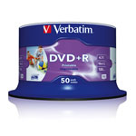 DVD+R Full Face Printable Disc Blank Media from Verbatim