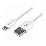 StarTech.com 1m White Apple Lightning Connector to USB Slim Cable - M/M