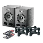 Focal Alpha 80 Monitor Speaker (Pair) + Iso Acoustic Stands + Leads