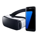 Samsung S7 32GB Black with Gear VR Virtual Reality Headset Bundle