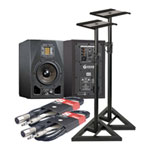 ADAM A5X 5" Nearfield Monitor Speakers + AH Adjustable Stands + Leads