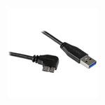 StarTech 0.5m USB 3.0 A to Micro B Right Angle Slim Cable, Black StarTech 0.5m USB 3.0 A to Micro B Right Angle Slim Cable, Black