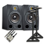 ADAM A8X 8" Nearfield Monitor Speaker (Pair) + Stands + Leads